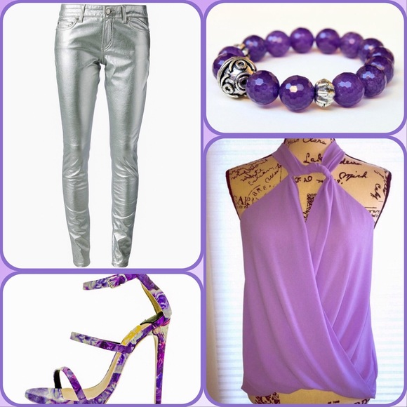 LAST ONE (M) New Lavender Halter Top - Picture 2 of 7